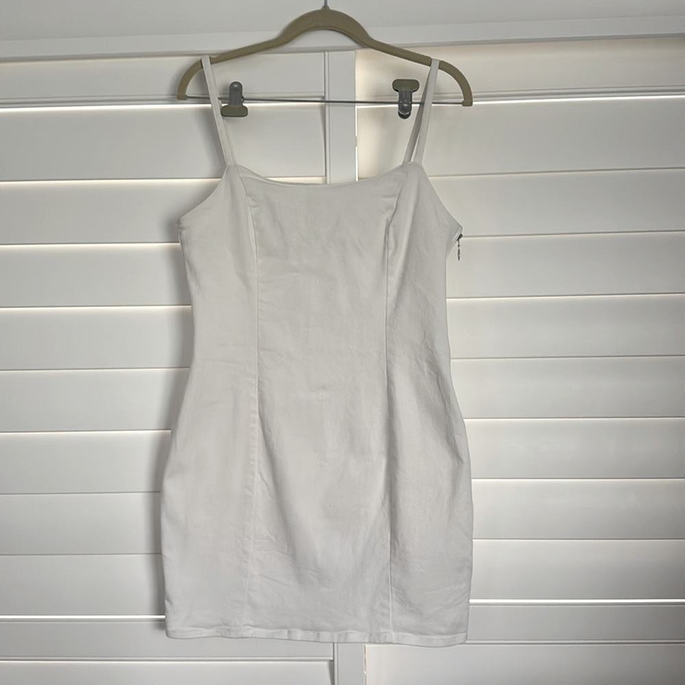 H&M Lovely white denim summer dress Sz Med